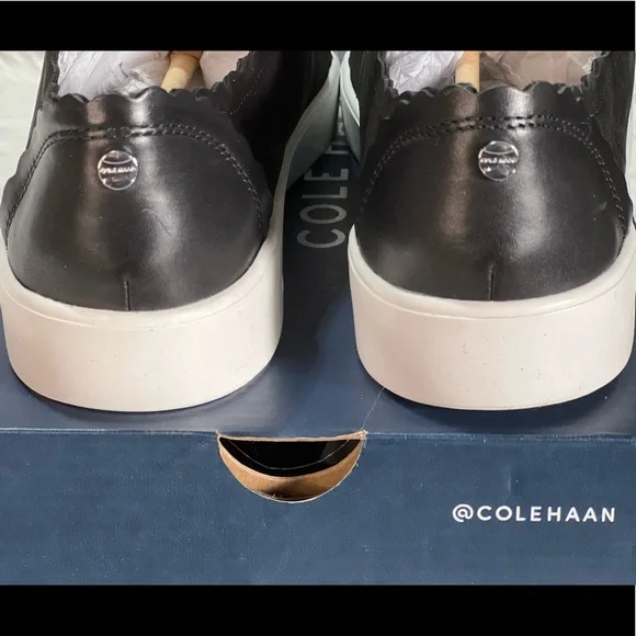 New Cole Haan Women's Grand Crosscourt Street Scallop Slip on Sneaker